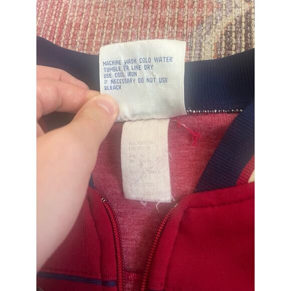 Vintage Winning Ways Men's Zip-Up Track Jacket Red White Size L - Picture 5 of 6